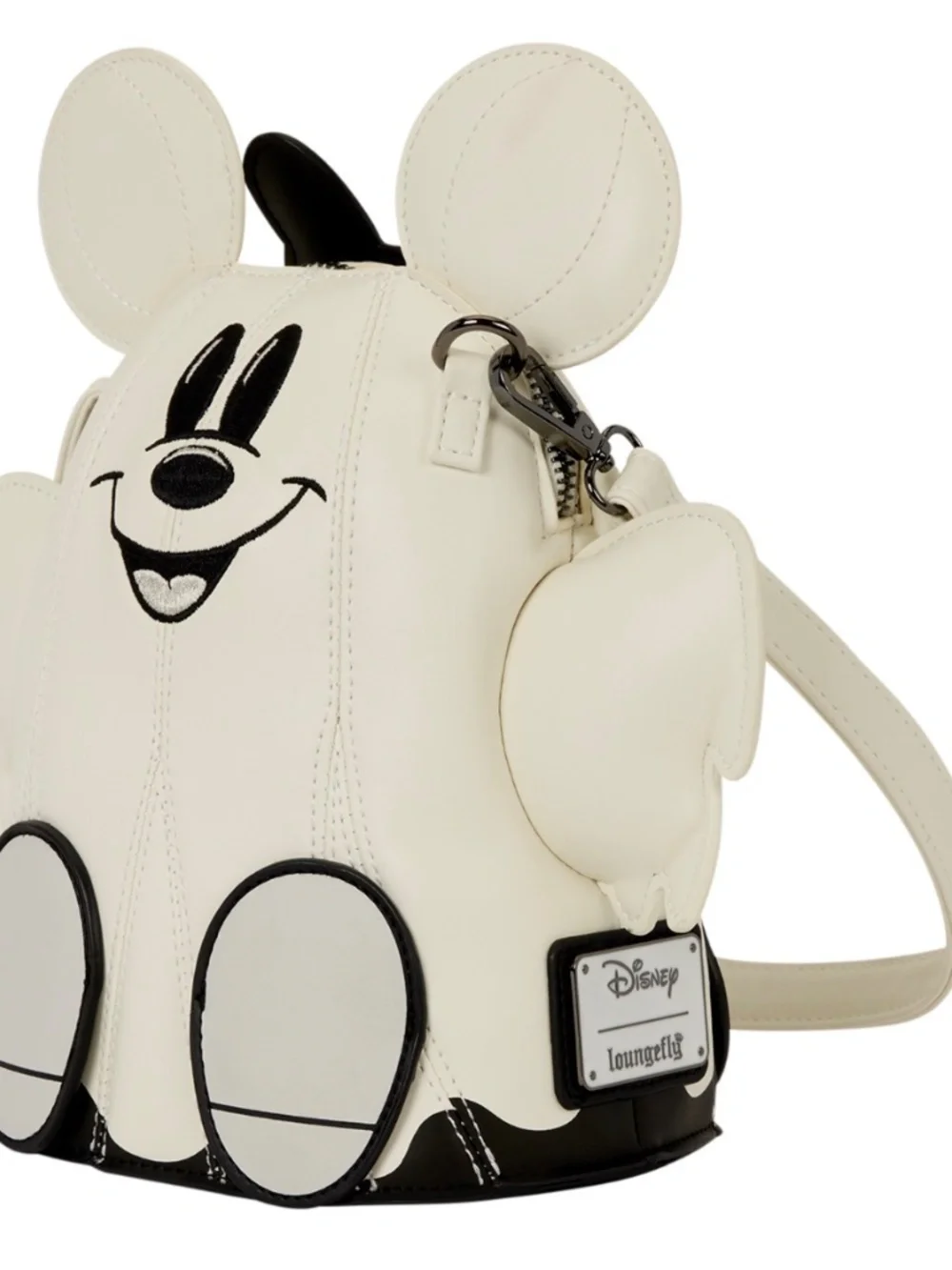 Loungefly Mickey & Minnie Mouse Ghost Glow Figural Crossbody Bag